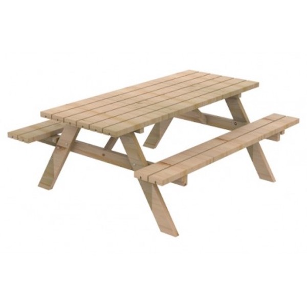 mesa picnic de madera de pino de la marca sergin
